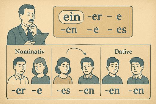 Déclinaison des Adjectifs après la 'ein-Gruppe' en Allemand