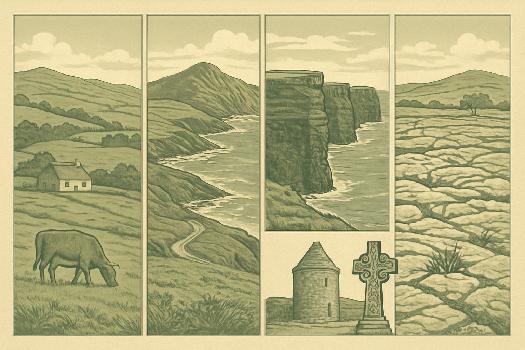 Géographie et paysages d'Irlande : Un voyage visuel et culturel