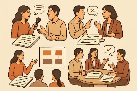 Adapter sa prise de notes en fonction du type d'audio en espagnol (interview, débat, présentation)