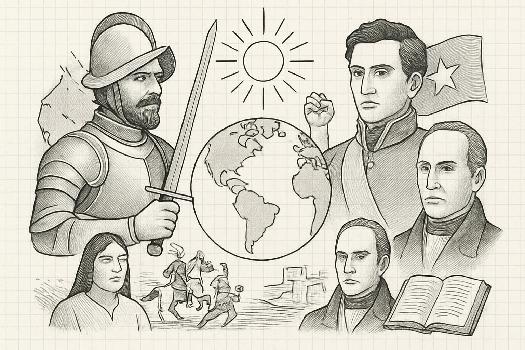 Conquistadors et Héros de l'Indépendance : Deux Mondes, Deux Visions