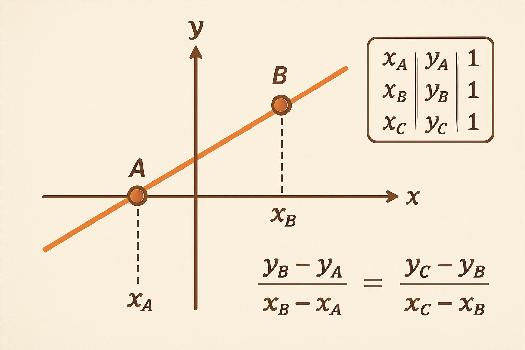 Vérification de l'alignement de points avec les coordonnées