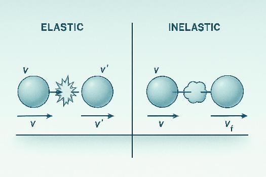 Exercices résolus : chocs élastiques et inélastiques