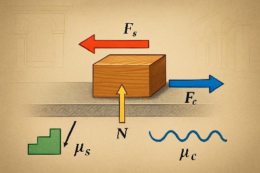 Les forces de frottement : statique et cinétique