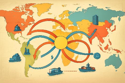 Modèle de croquis : La mondialisation : fonctionnement et territoires