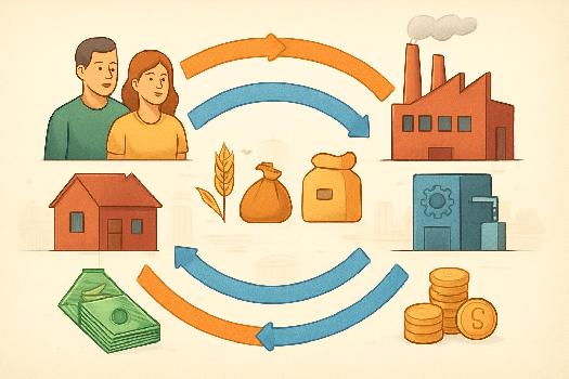 Le Circuit Économique Simple : Flux Réels et Flux Monétaires