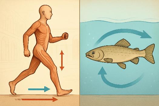 Comparaison entre Locomotion Terrestre et Aquatique