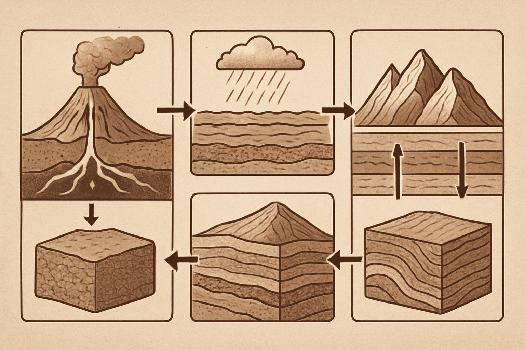 Exploration des Roches : Magmatiques, Sédimentaires et Métamorphiques