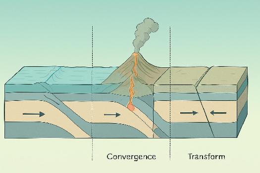 Les frontières des plaques tectoniques : Zones de Risques Naturels