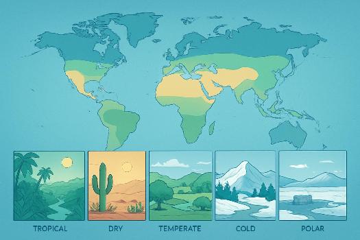 Les grands types de climats et leur répartition