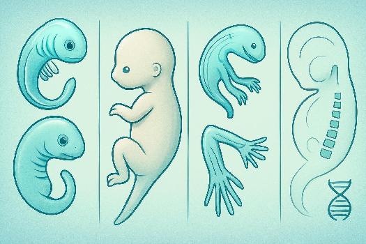 Preuves embryologiques de l'évolution : Exemples concrets